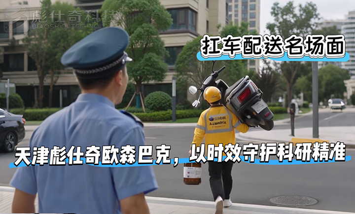 扛车配送名场面｜天津彪仕奇欧森巴克，以时效守护科研精准
