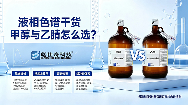 液相色谱溶剂选型指南｜欧森巴克甲醇&乙腈适配全场景。液相色谱甲醇、乙腈怎么选？干货总结！